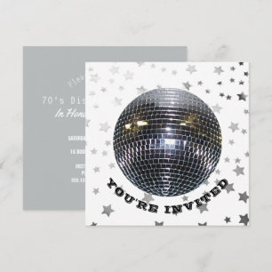 Disco Dance Birthday Party   Retro 70s Disco Party Kaart