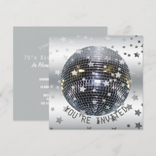 Disco Dance Birthday Party Retro 70s Disco Party Kaart