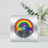 Disco Dance Birthday Party | Retro 70s Disco Party Kaart (Staand voorkant)