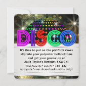 Disco Dance Feest Kaart (Achterkant)