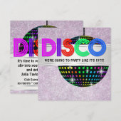 Disco Dance Feest Kaart (Voorkant / Achterkant)