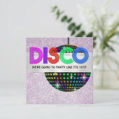 Disco Dance Feest Kaart (Staand voorkant)