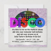 Disco Dance Feest Kaart (Achterkant)