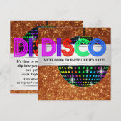Disco Dance Feest Uitnodigingen (Voorkant / Achterkant)