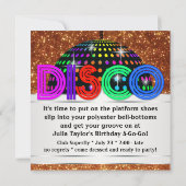 Disco Dance Feest Uitnodigingen (Achterkant)