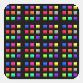 Disco Dance Floor Vierkante Sticker