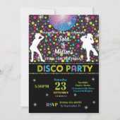 Disco Dance Joint Twins Verjaardagsfeestje Jongen Kaart (Voorkant)