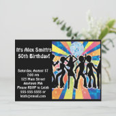 Disco Dance Kind Adult Birthday Uitnodiging (Staand voorkant)