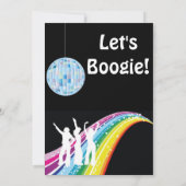 Disco Dance Kind Adult Birthday Uitnodiging (Achterkant)