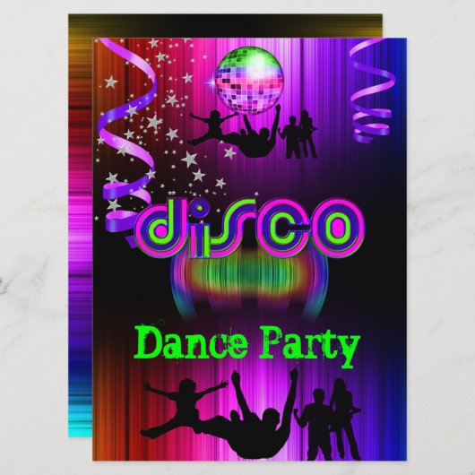 Disco Dance Party Event Crowd Rave Kaart (Voorkant / Achterkant)