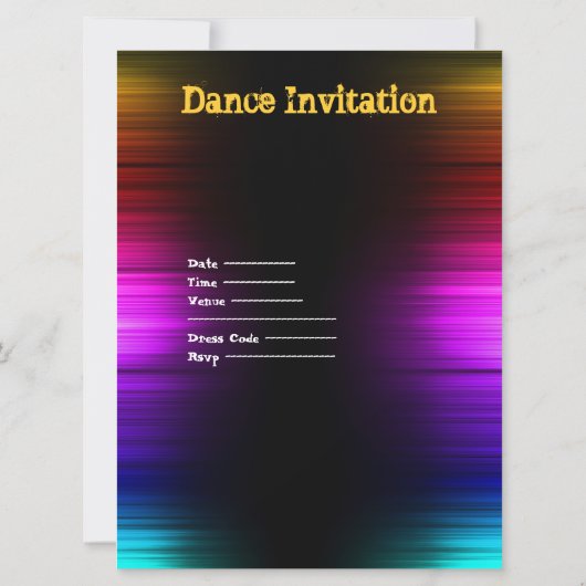 Disco Dance Party Event Crowd Rave Kaart (Achterkant)