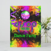 Disco Dance Party Psychedelic Kaart (Staand voorkant)