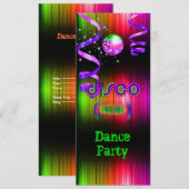 Disco Dance Party Spiegelbal Kaart (Voorkant / Achterkant)