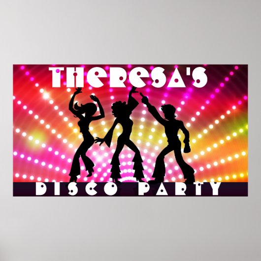Disco Dance Party Wall Poster (Voorkant)