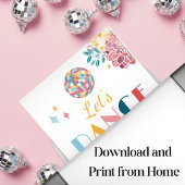 Disco Dance the Night Away Verjaardagsfeestbord Poster