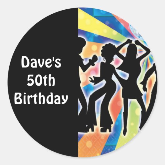 Disco Dance Verjaardagsfeestje Favoriet Labels (Voorkant)