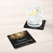 Disco Dance Verjaardagsfeestje Gouden Sparkle Kartonnen Onderzetters (Insitu)