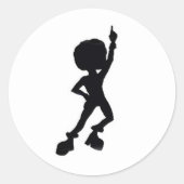 "Disco Dancer" Ronde Sticker (Voorkant)
