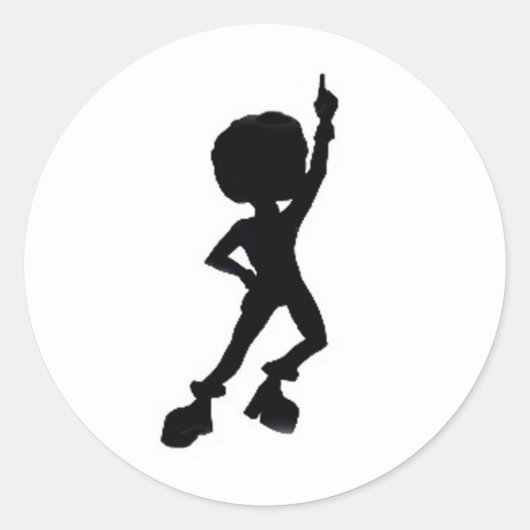 "Disco Dancer" Ronde Sticker (Voorkant)