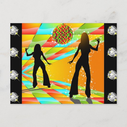Disco Dancing Briefkaart (Voorkant)