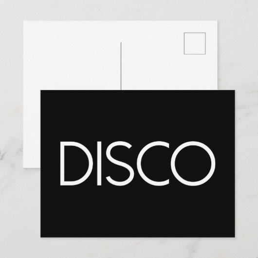 DISCO Dancing Briefkaart (Voorkant / Achterkant)
