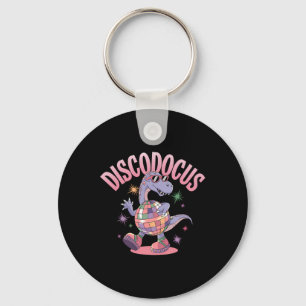 Disco Dancing Dinosaur Diplodocus Dino Funny 70s D Sleutelhanger