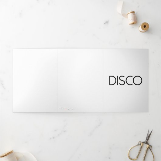 DISCO Dancing Drieluik Kaart (Buitenkant)