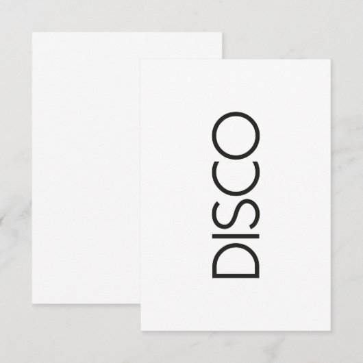DISCO Dancing Kaart (Voorkant / Achterkant)