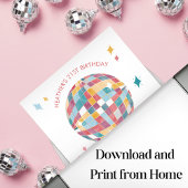 Disco Dancing Queen Guest of Honor Party Sign Poster