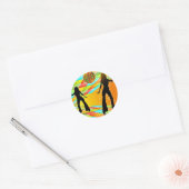 Disco Dancing Ronde Sticker (Envelop)
