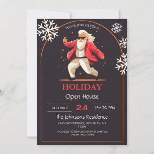 Disco Dancing Santa Claus Cartoon Kaart