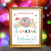 Disco Dancing Verjaardag Welkomstfeestbord Poster