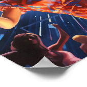 Disco Dancing Vrouw met Oversized Zonnebril Poster (Hoek)