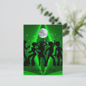 Disco Dans Groene Verjaardagsfeestje Kaart (Staand voorkant)