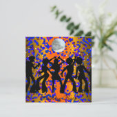 Disco dans verjaardagsfeest uitnodiging (Staand voorkant)