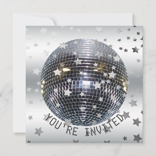 Disco Dans Verjaardagsfeestje | Retro 70er Discofe Kaart (Voorkant)