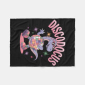 Disco Dansende Dinosaurus Diplodocus Dino Grappig Fleece Deken (Voorkant (Horizontaal))