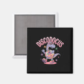 Disco Dansende Dinosaurus Diplodocus Dino Grappig Magneet (Voorkant / Achterkant)
