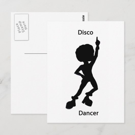 Disco-danser Briefkaart (Voorkant / Achterkant)
