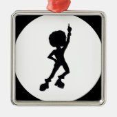 Disco-danser Metalen Ornament (Voorkant)