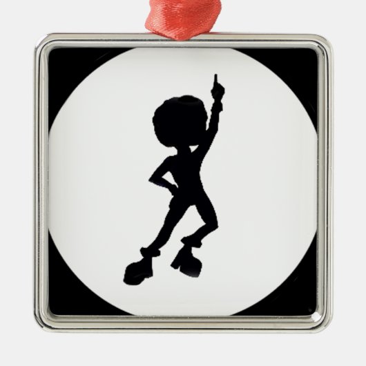 Disco-danser Metalen Ornament (Voorkant)