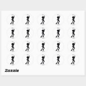 Disco-danser Ronde Sticker (Vel)