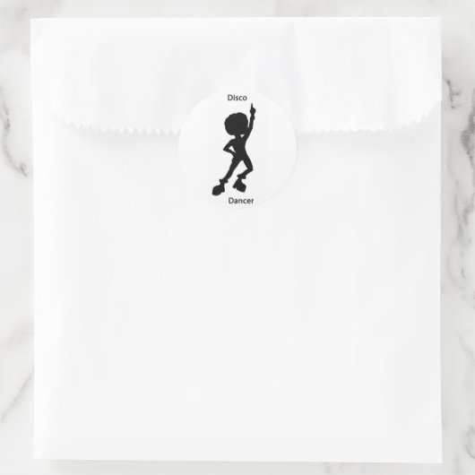 Disco-danser Ronde Sticker (Tas)