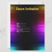 Disco-dansfeest evenement menigte rave kaart (Achterkant)