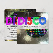 Disco Dansfeest Kaart (Voorkant / Achterkant)