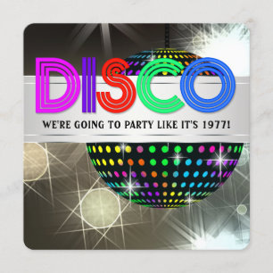Disco Dansfeest Kaart