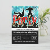 Disco dansfeest nacht rave clubbing kaart (Staand voorkant)