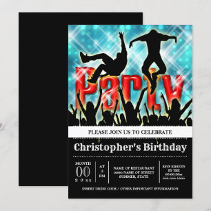 Disco dansfeest nacht rave clubbing kaart