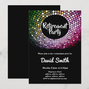 disco , , dansfeest uitnodigen kaart
