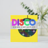 Disco-dansfeestuitnodigingen Kaart (Staand voorkant)